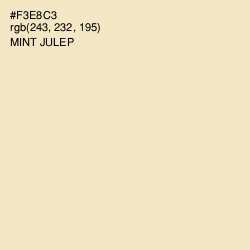 #F3E8C3 - Mint Julep Color Image